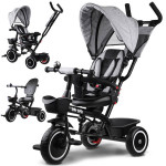 Trojkolka Tiny Bike 3v1 so strieškou – sivý Trojkolka Tiny Bike 3v1 so strieškou – sivý